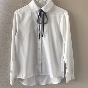 Tie Neck Formal Blouse